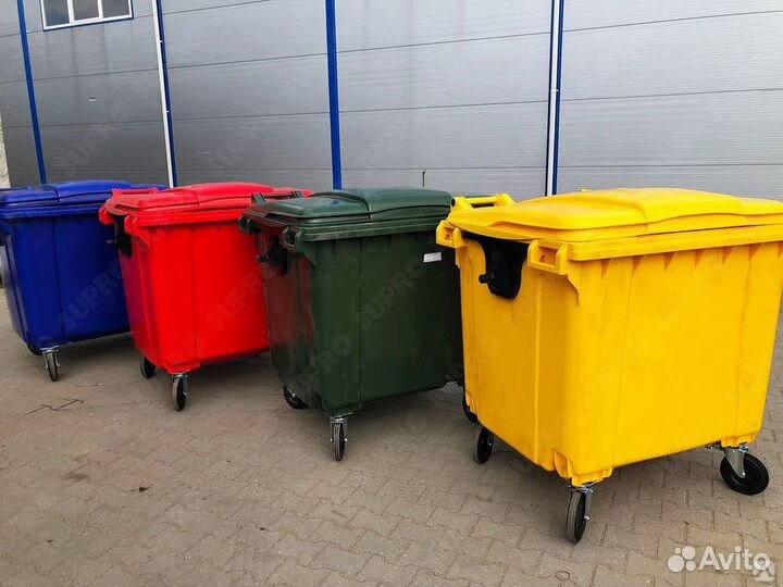 Пластиковый мусорный евроконтейнер 660л Ш5821