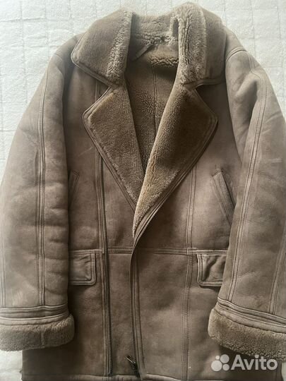 Натуральная мужская дубленка L