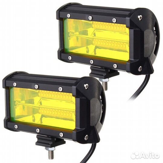 LED Фара Yellow 72w