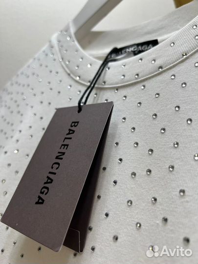 Футболка в стразах Balenciaga