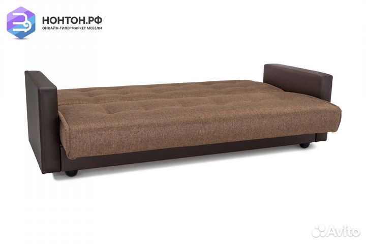 Диван книжка Лондон рогожка коричневая