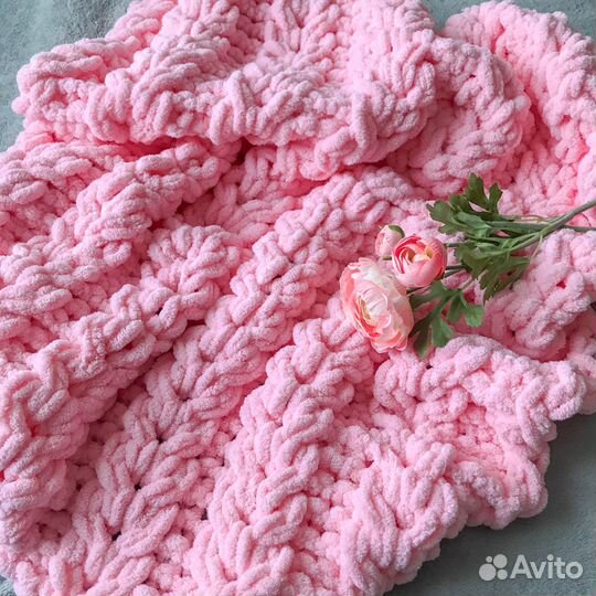 Вязание плюшевого пледа для детей