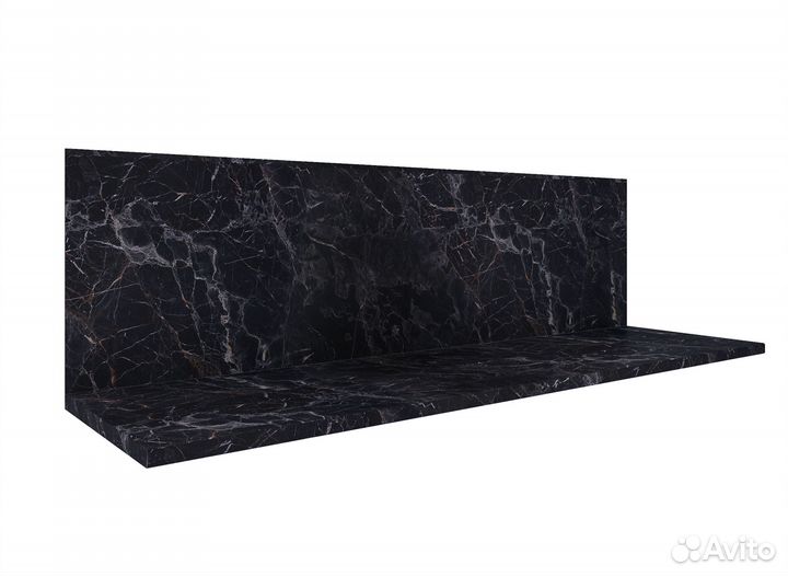 Столешница Мраморный Берег 300 мм радиусная, торц