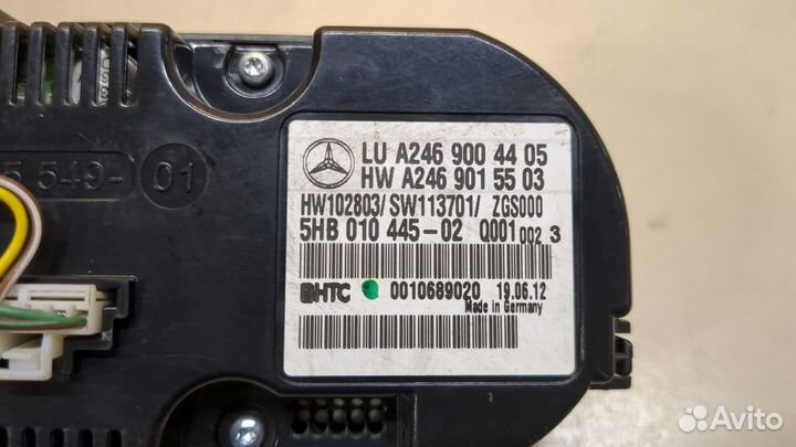 Переключатель отопителя Mercedes B W246, 2012