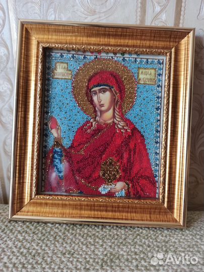 Картина вышивка бисером. Икона бисером