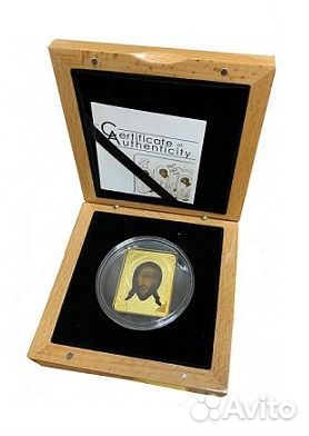 Монета Спас Нерукотворный серебро О-ва Кука 2010 г