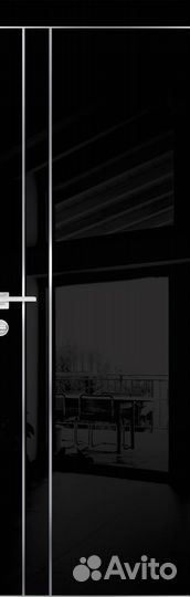 Дверь HGX-14 Черный глянец 200х60см