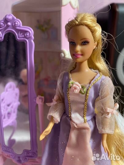 2005 barbie Mini Kingdom princess rapunzel w Drago