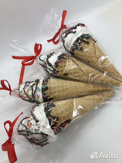 Зефир в рожке с шоколадом