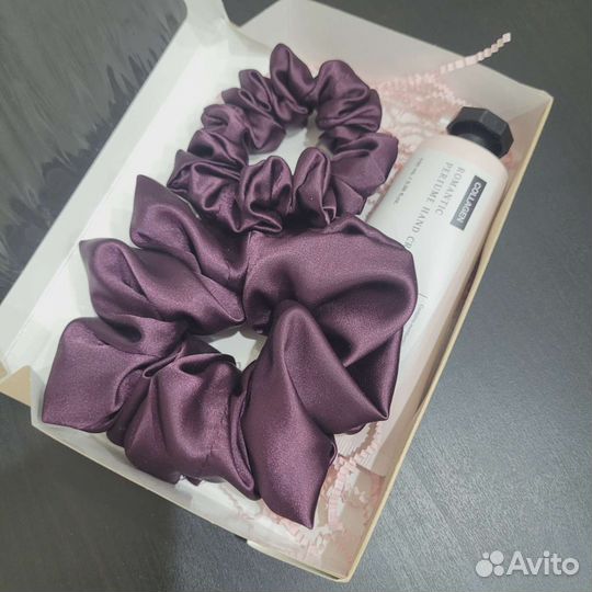 Резинка для волос 2 шт + крем для рук