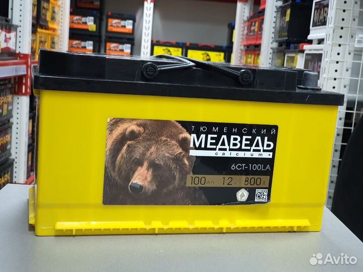 Акб Медведь 100Ah 800A прямая полярность