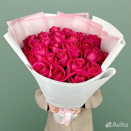 Букет из 25 розовых роз в Клик Маркет