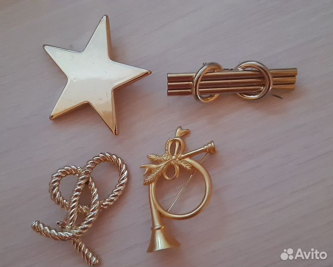 Броши разные. Винтаж и современные