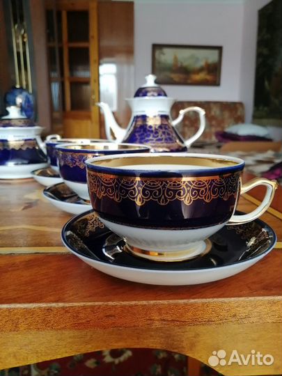 Чайные сервизы кобальтовые