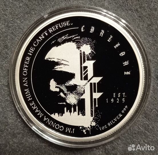 Ниуэ 2022 Крестный отец Корлеоне Цитата Серебро