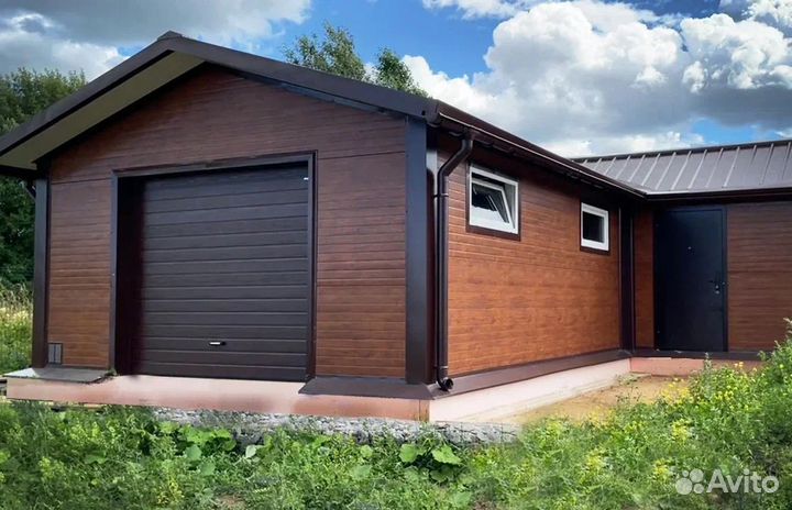 Гараж из сендвич панелей