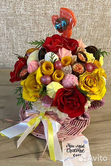 Букет из сухофруктов и конфет