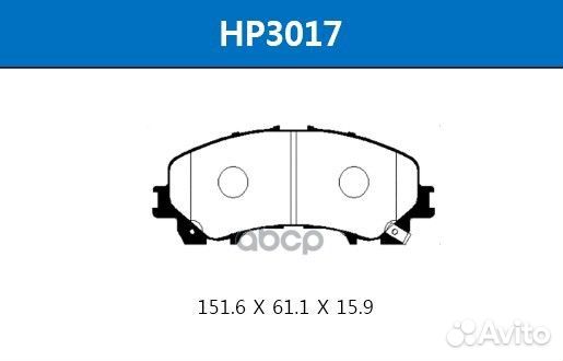 Колодки тормозные дисковые передние nissan X-TR