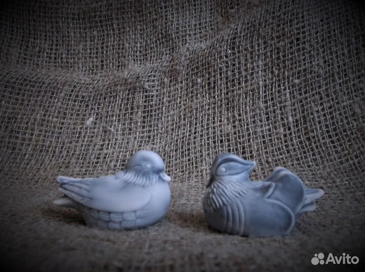 Уточки мандаринки(пара) фигурки из камня