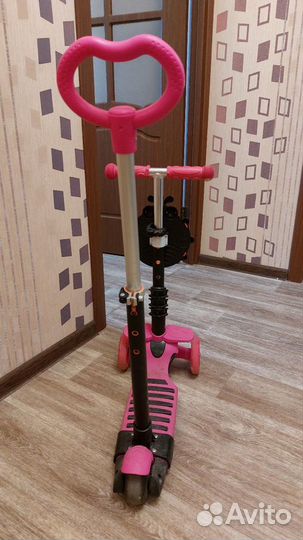 Самокат детский трехколесный с сиденьем бу