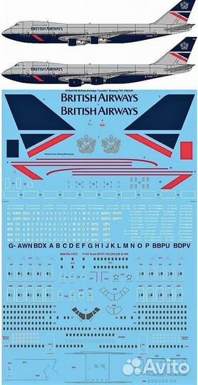 1/144 Ливреи - Декали Г.А иностранные