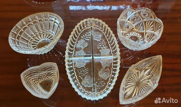 Хрусталь фарфор СССР сервизы, бокалы, стаканы