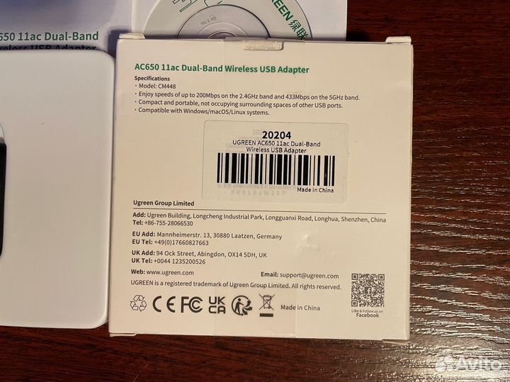 Usb wifi адаптер Ugreen 5Ghz и 2.4Ghz новый