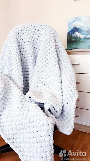 Плед вязаный