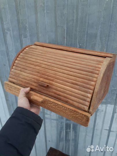 Хлебница деревянная СССР резная