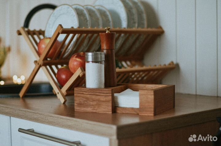 Салфетница из массива дуба