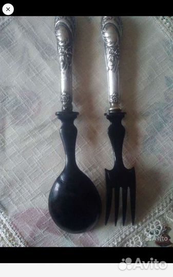 Набор столовых приборов эгоист,серебро 800 пробы