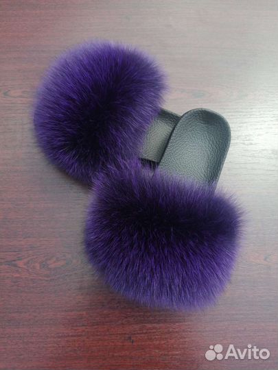 Меховые тапочки