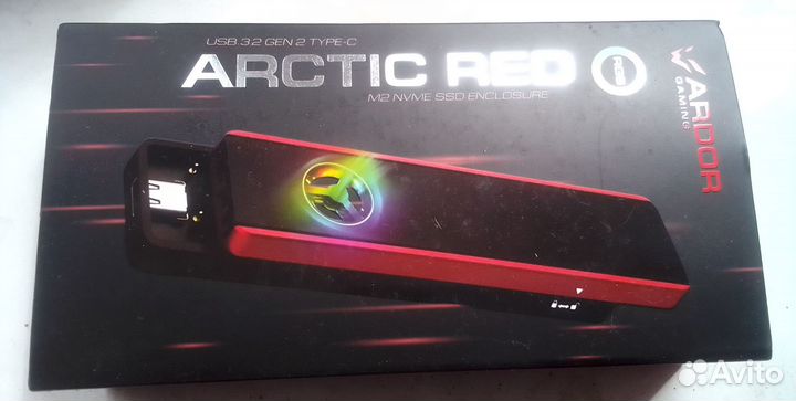 M2 Внешний бокс ardor gaming M2 Arctic Red
