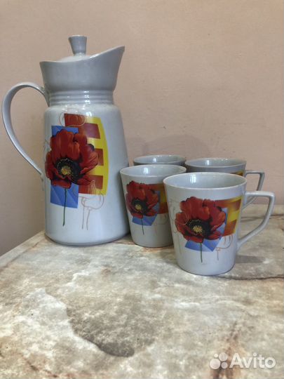 Кувшин и 4 кружки