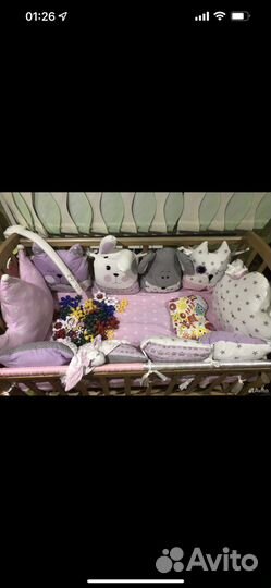 Кроватка детская деревянная