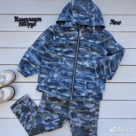 Комплект 98 размер джинсовка комбинезон джинсы