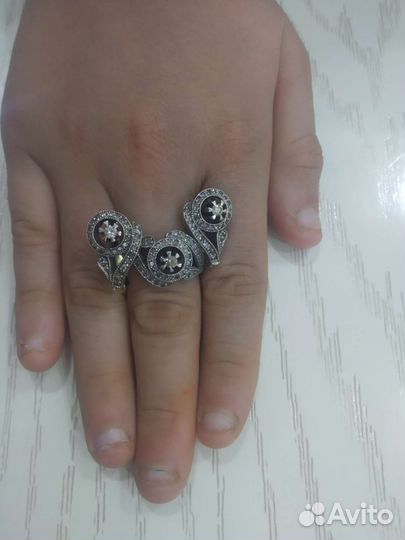 Бриллиантовый комплект серьги и кольцо