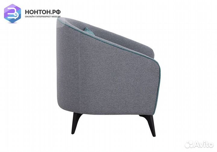 Кресло Бернис темно-серое / темно-зеленое