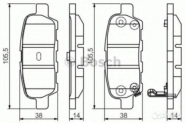 Комплект тормозных колодок 0986495089 bosch