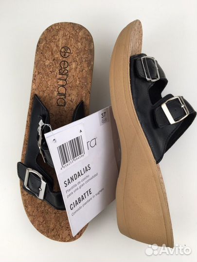 Шлепки черные Esmara 38/40 новые