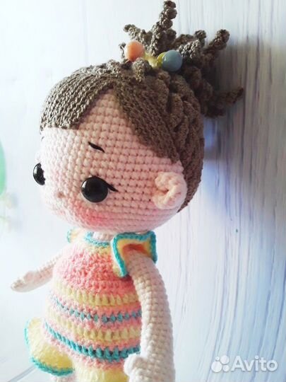 Кукла вязанная ручной работы