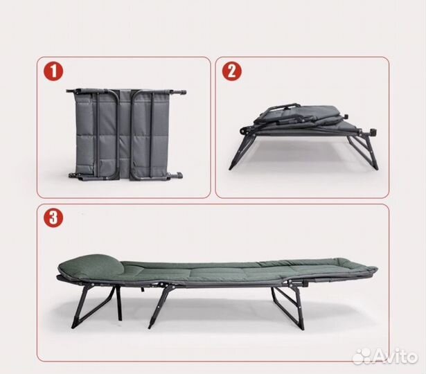 Раскладушка с матрасом
