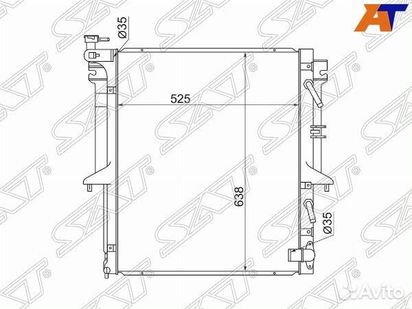 Радиатор mitsubishi L200