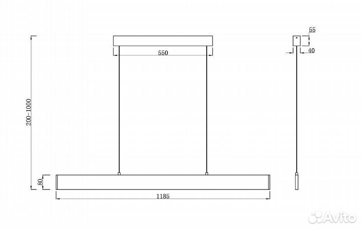 Подвесной светильник Maytoni Step P010PL-L30B