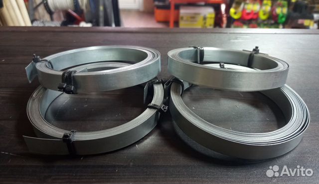 Лента хомутная неперфорированная, оцинк. лх15 L5м