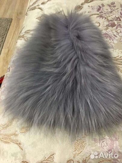 Шапка женская вязаная песцовая