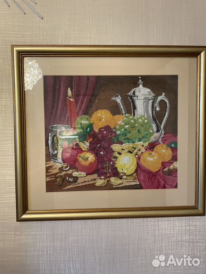 Натюрморт, вышивка крестом