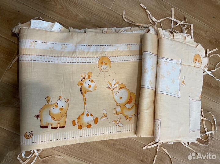 Мягкие бортики для детской кроватки