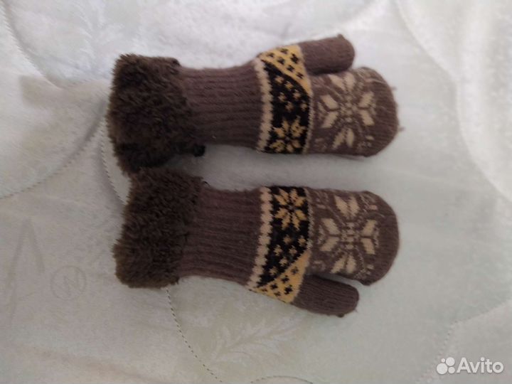 Набор зимняя шапка, шарф на 2-3 года