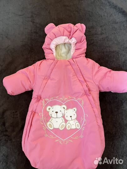 Зимний конверт для девочки